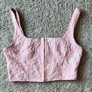 Wild Fable Pink Sleeveless Bustier Crop Tank Top